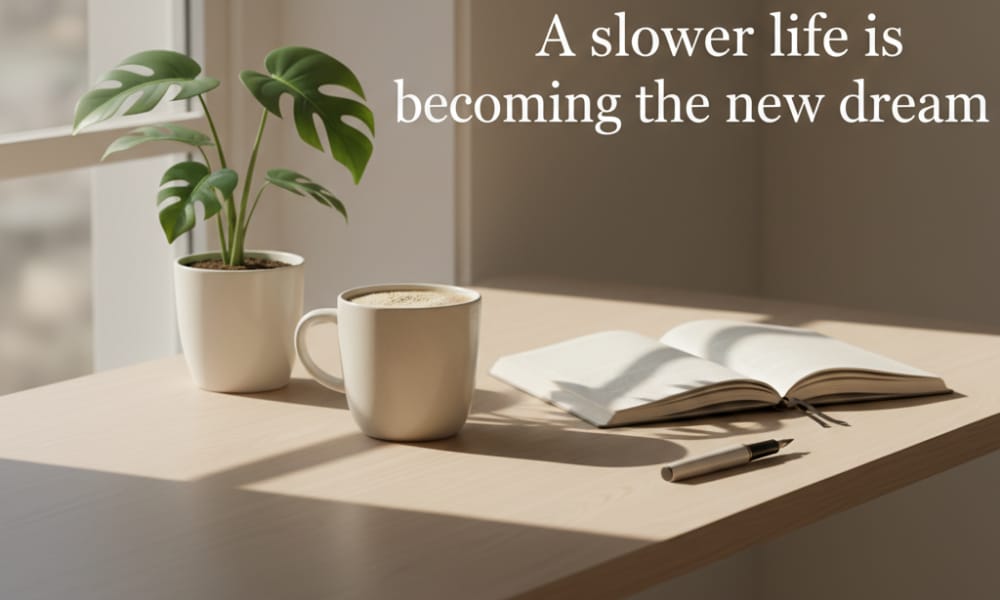 A slower life is becoming the new dream