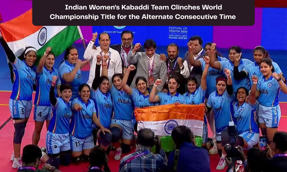 Indian Women’s Kabaddi Team Clinches World Championship Title for the Alternate Consecutive Time