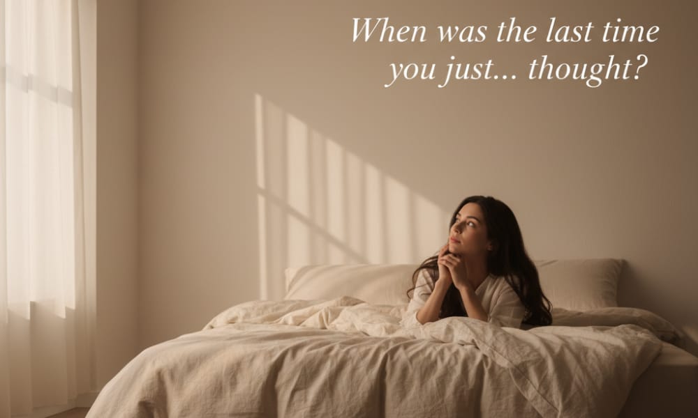 When was the last time you just thought