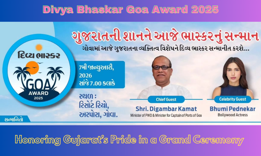 Divya Bhaskar Goa Award 2025 Honoring Gujarat’s Pride in a Grand Ceremony with Celebrity Guest Bhumi Pednekar
