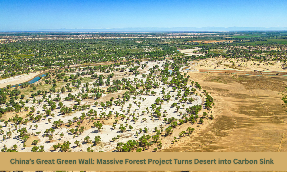China’s Great Green Wall Massive Forest Project Turns Desert into Carbon Sink