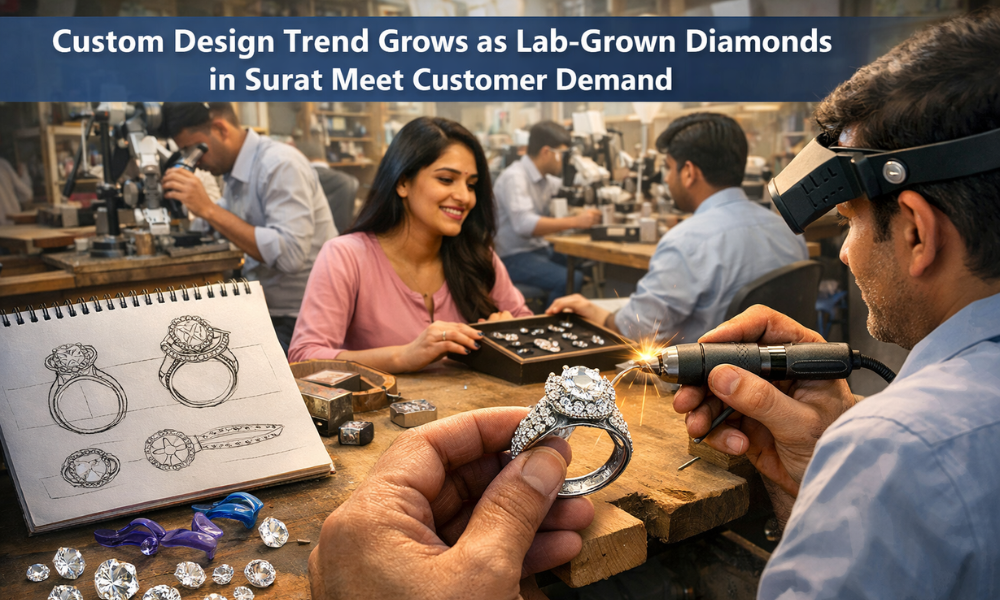 Custom Design Trend Grows as Lab-Grown Diamonds in Surat Meet Customer Demand