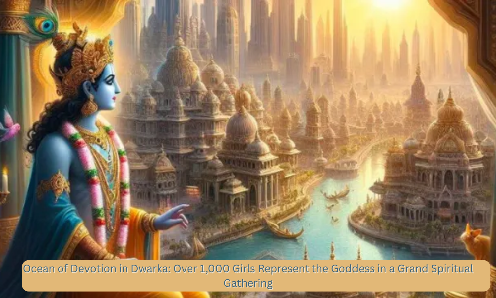 Ocean of Devotion in Dwarka Over 1,000 Girls Represent the Goddess in a Grand Spiritual Gathering