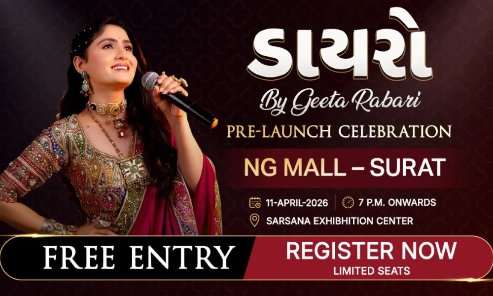 Dayro Night by Geeta Rabari 2026 in Surat – A Magical Evening of Gujarati Folk Music