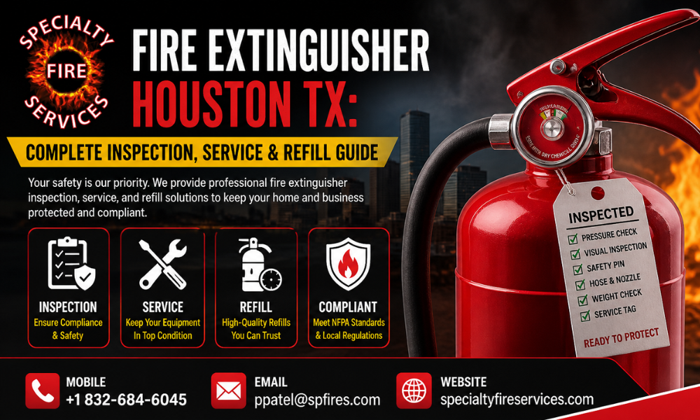 Fire Extinguisher Houston TX Complete Inspection, Service & Refill Guide