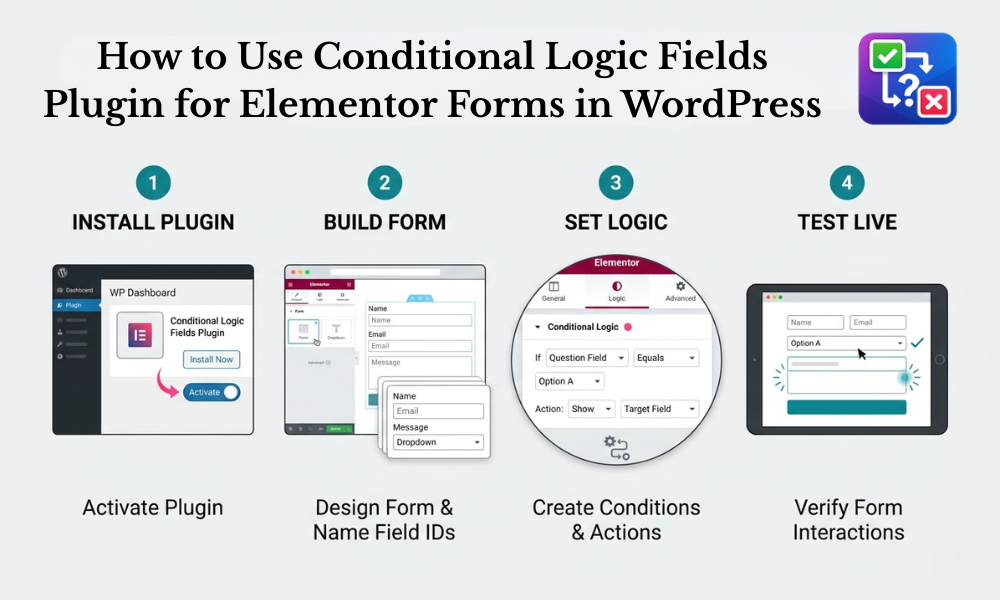 How to Use Conditional Logic Fields Plugin for Elementor Forms in WordPress