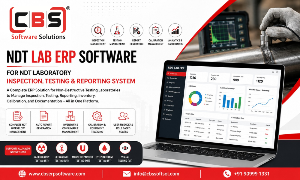NDT Lab ERP Software for NDT Laboratory Inspection, Testing & Reporting System