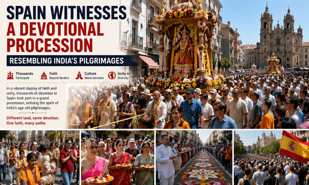 Spain Witnesses a Devotional Procession Resembling India’s Pilgrimages