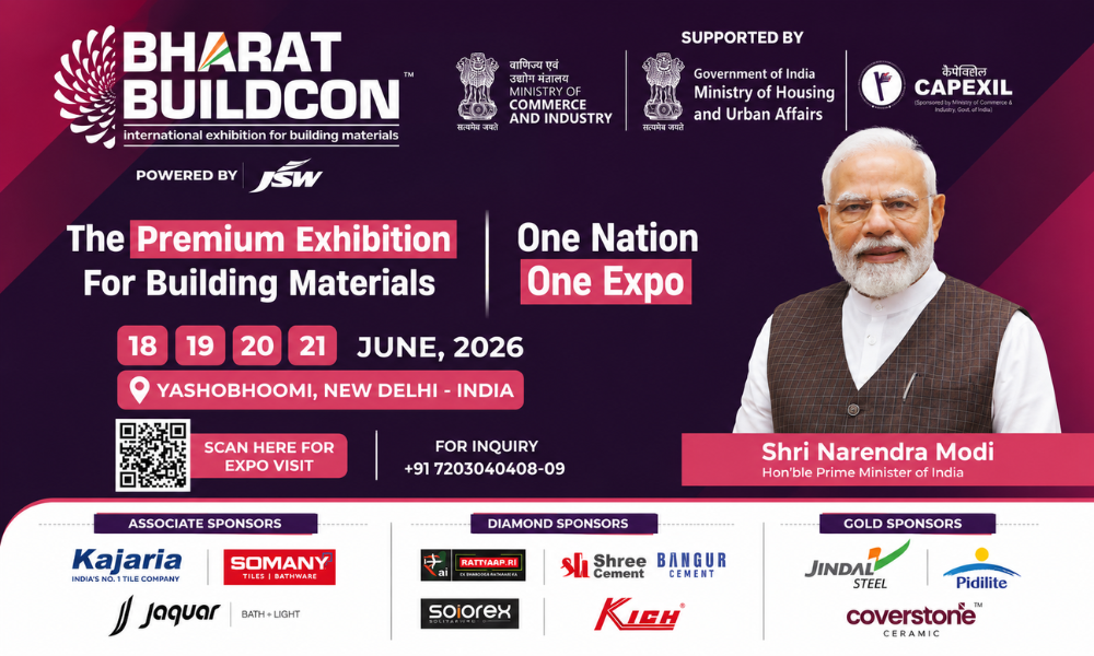 Bharat Buildcon 2026 International Exhibition for Building Materials - One Nation, One Expo - New Delhi, June 18–21
