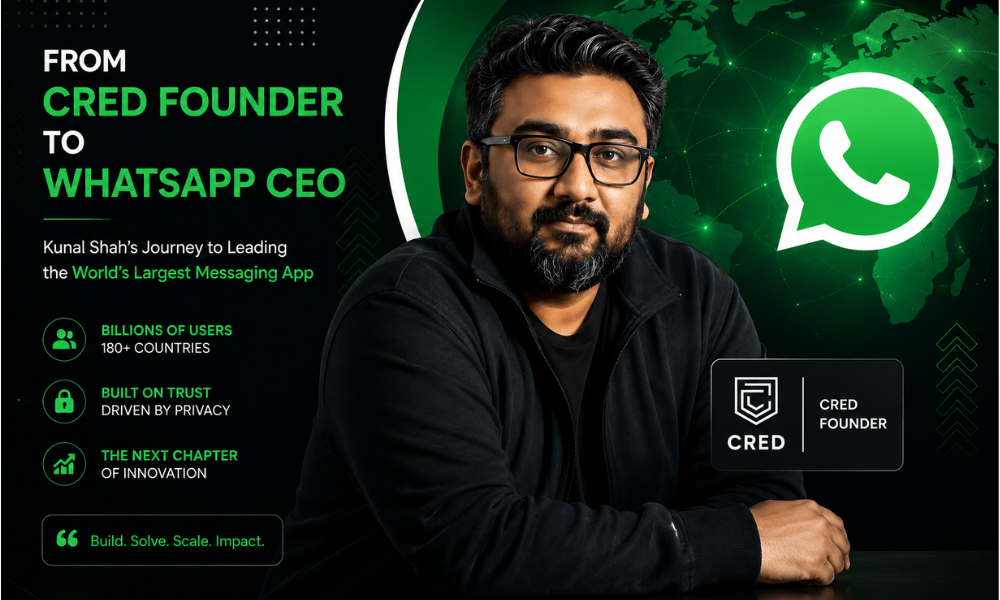 CRED Founder to WhatsApp CEO - Kunal Shah's Journey to Leading the World's Largest Messaging App