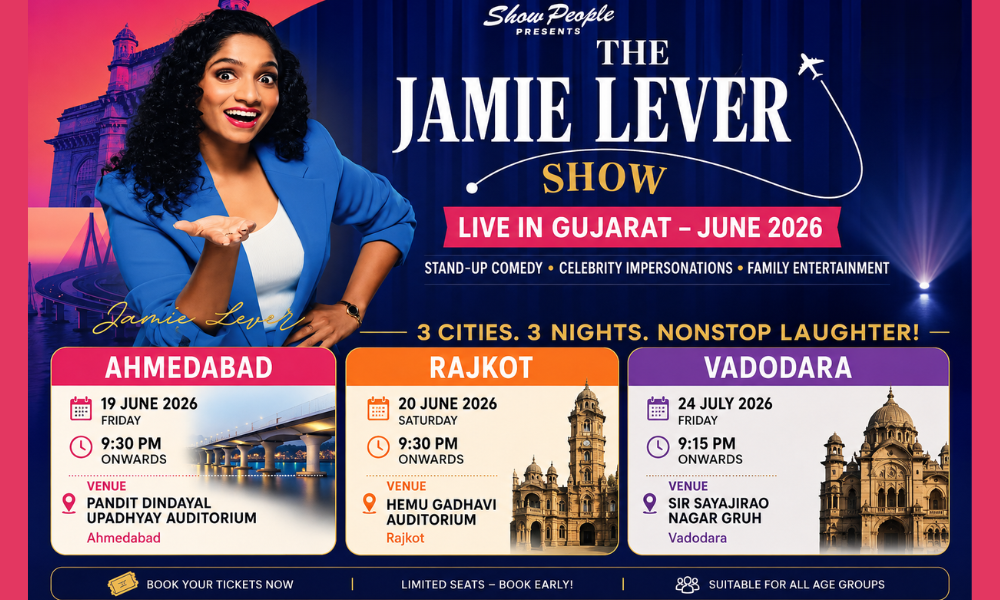 Jemie Lever Show in Gujarat June 2026 at Rajkot - Ahmedabad - Baroda ; Date & Venue Details