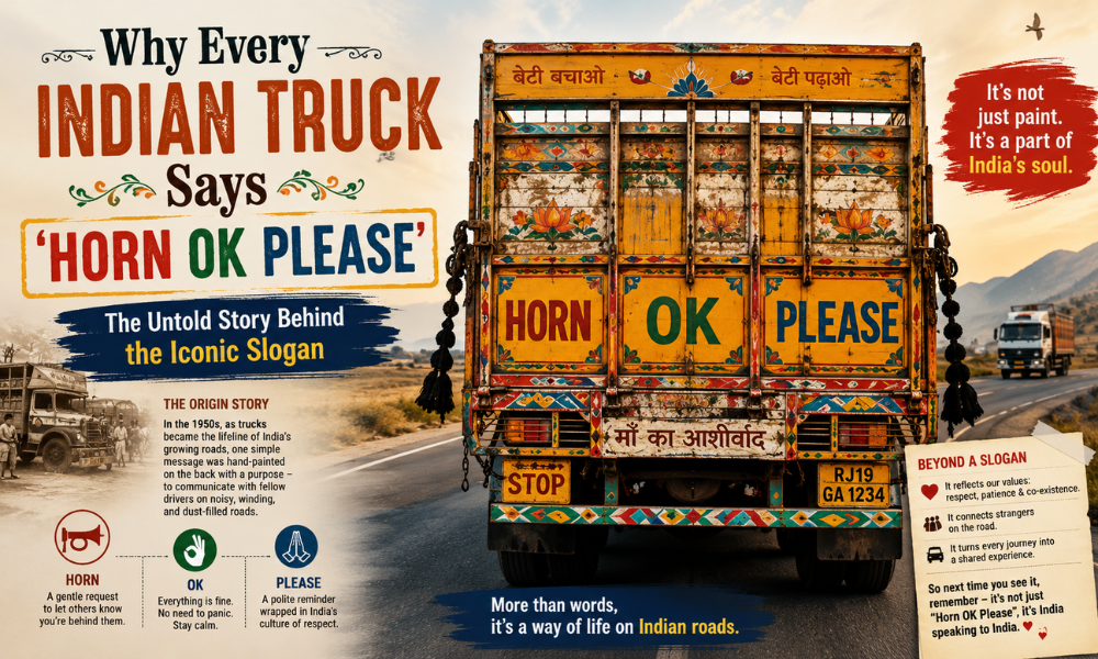 Why Every Indian Truck Says ‘Horn OK Please’ – The Untold Story Behind the Iconic Slogan