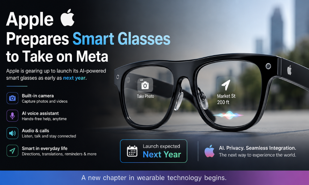 Apple prepares smart glasses