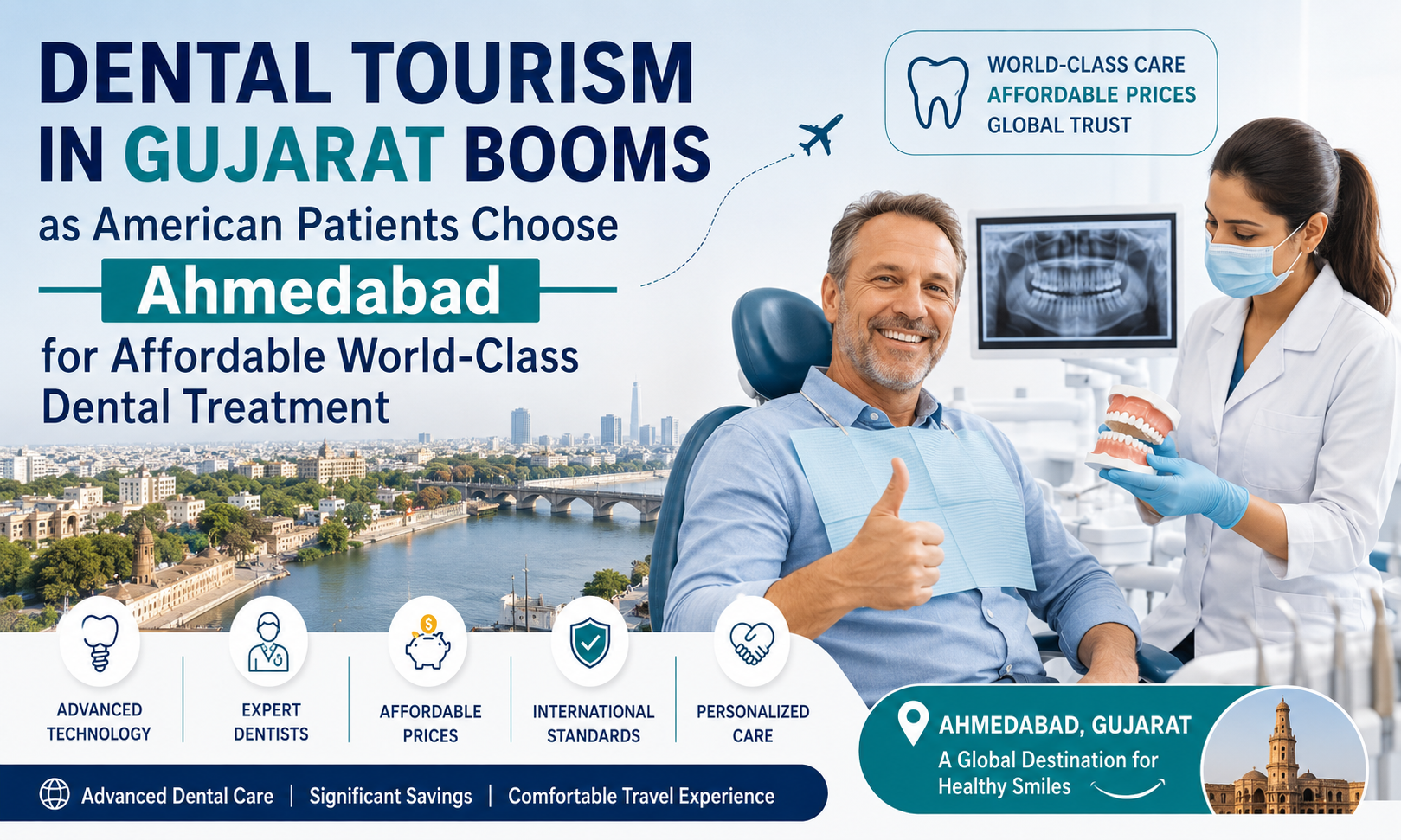 Dental Tourism in Gujarat Booms as American Patients Choose Ahmedabad for Affordable World-Class Dental Treatment