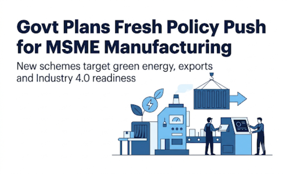 Govt plans fresh policy push for MSME manufacturing
