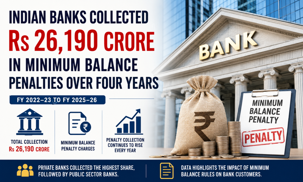 Indian Banks Collected Rs 26,190 Crore in Minimum Balance Penalties
