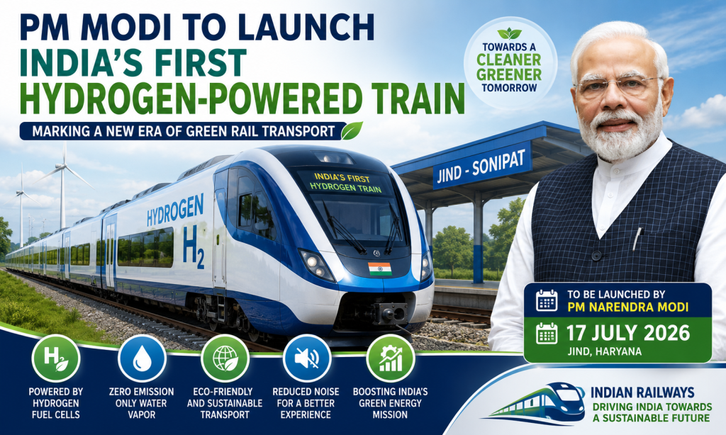 PM Modi to Launch India's First Hydrogen-Powered Train, Marking a New Era of Green Rail Transport