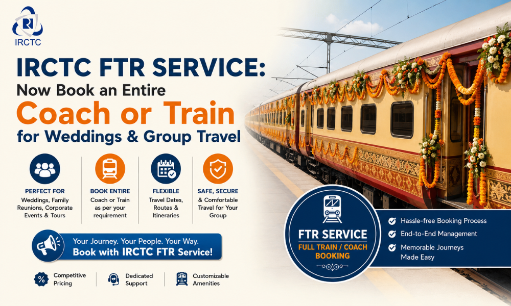 IRCTC FTR Service Now Book an Entire Coach or Train for Weddings & Group Travel