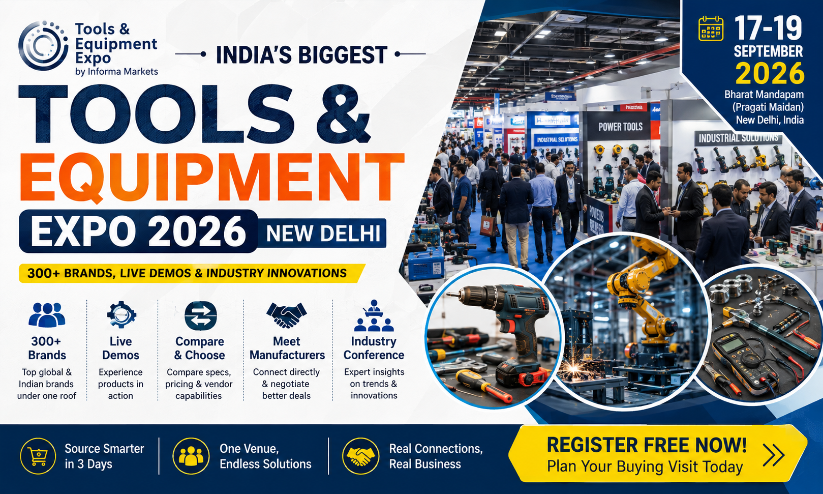 India's Biggest Tools & Equipment Expo 2026 New Delhi 300+ Brands, Live Demos & Industry Innovations