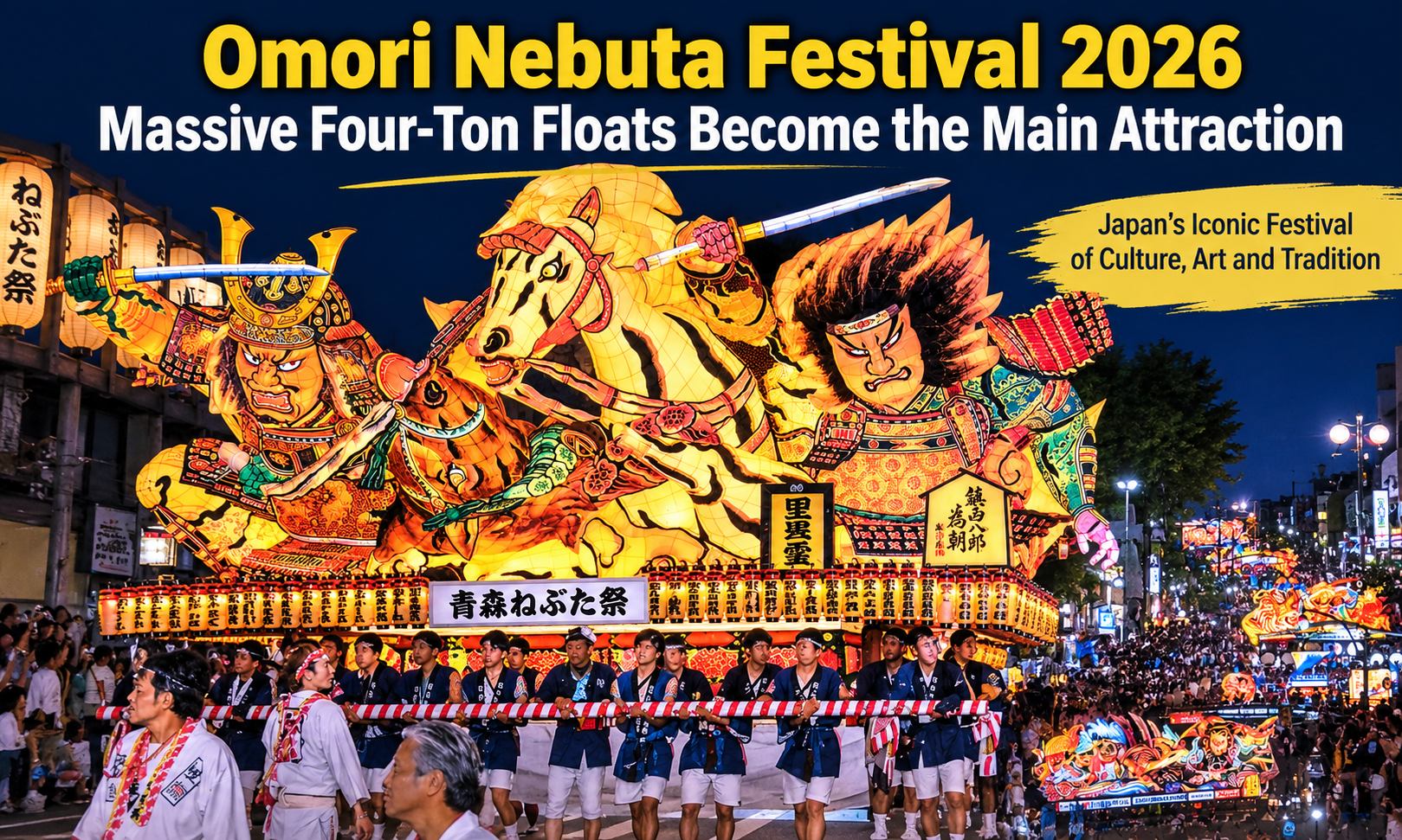 Omori Nebuta Festival 2026 Massive Four-Ton Floats Become the Main Attraction
